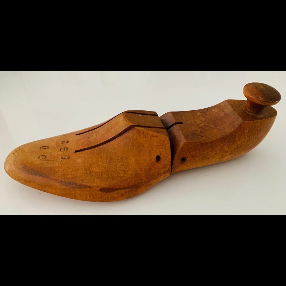 Vintage Wooden Shoe Form Cobbler Natural Farmhouse Decor